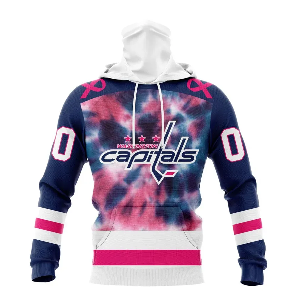 NHL Washington Capitals Special Pink October Fight Breast Cancer St2303 Mask Hoodie