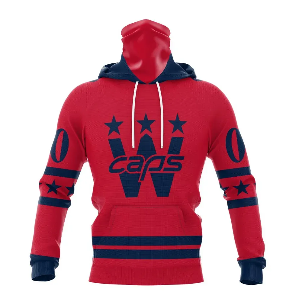 NHL Washington Capitals Special Two-Tone Design St2401 Mask Hoodie