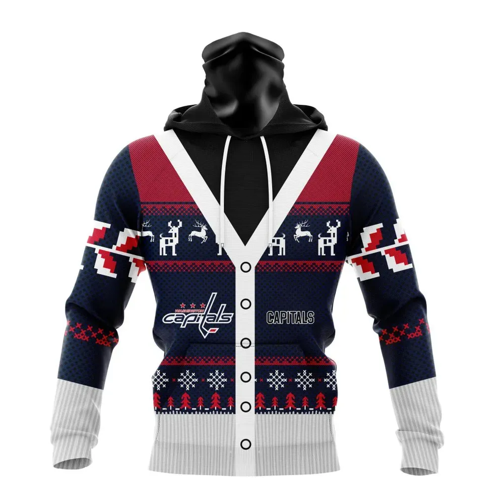 NHL Washington Capitals | Specialized Chrismas Season Mask Hoodie