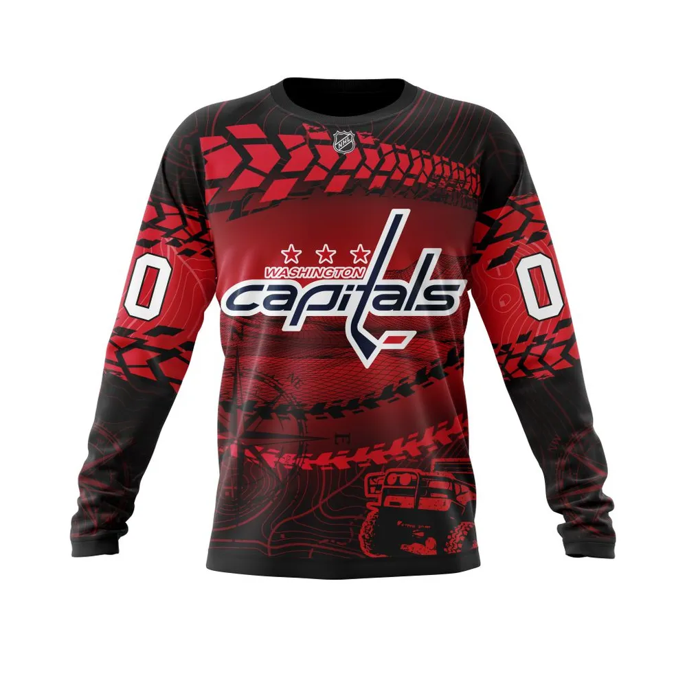 NHL Washington Capitals | Specialized Off Road Style St2201 Long Sleeved Sweatshirt 