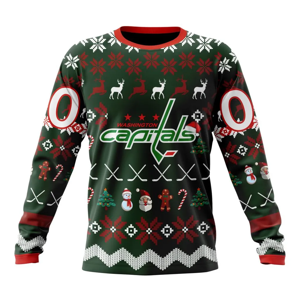 NHL Washington Capitals | Specialized Unisex Christmas Is Coming Long Sleeved Sweatshirt 