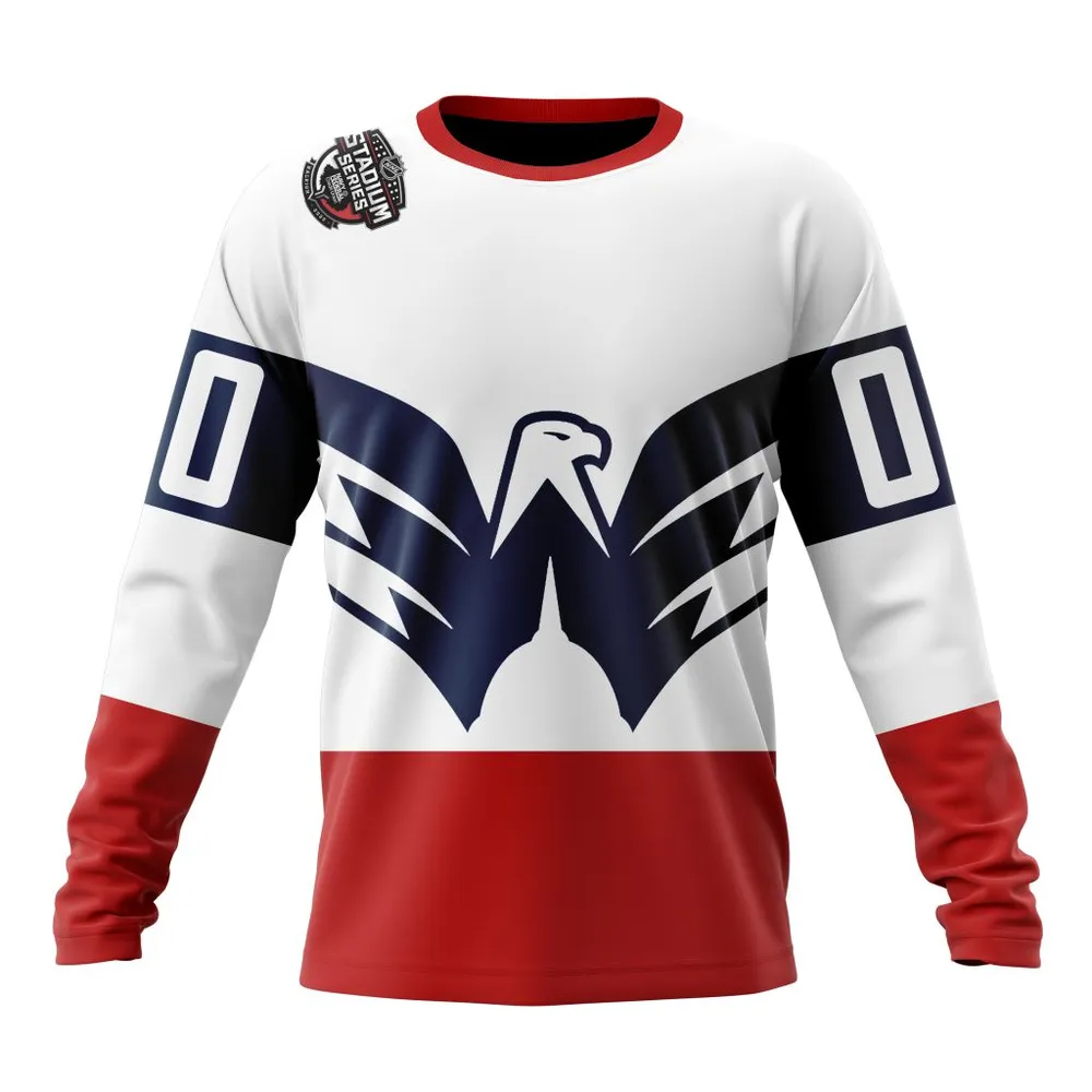 NHL Washington Capitals Stadium Series Kits Long Sleeved Sweatshirt 