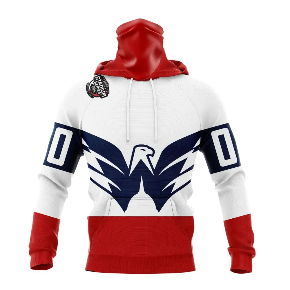 NHL Washington Capitals Stadium Series Kits Mask Hoodie