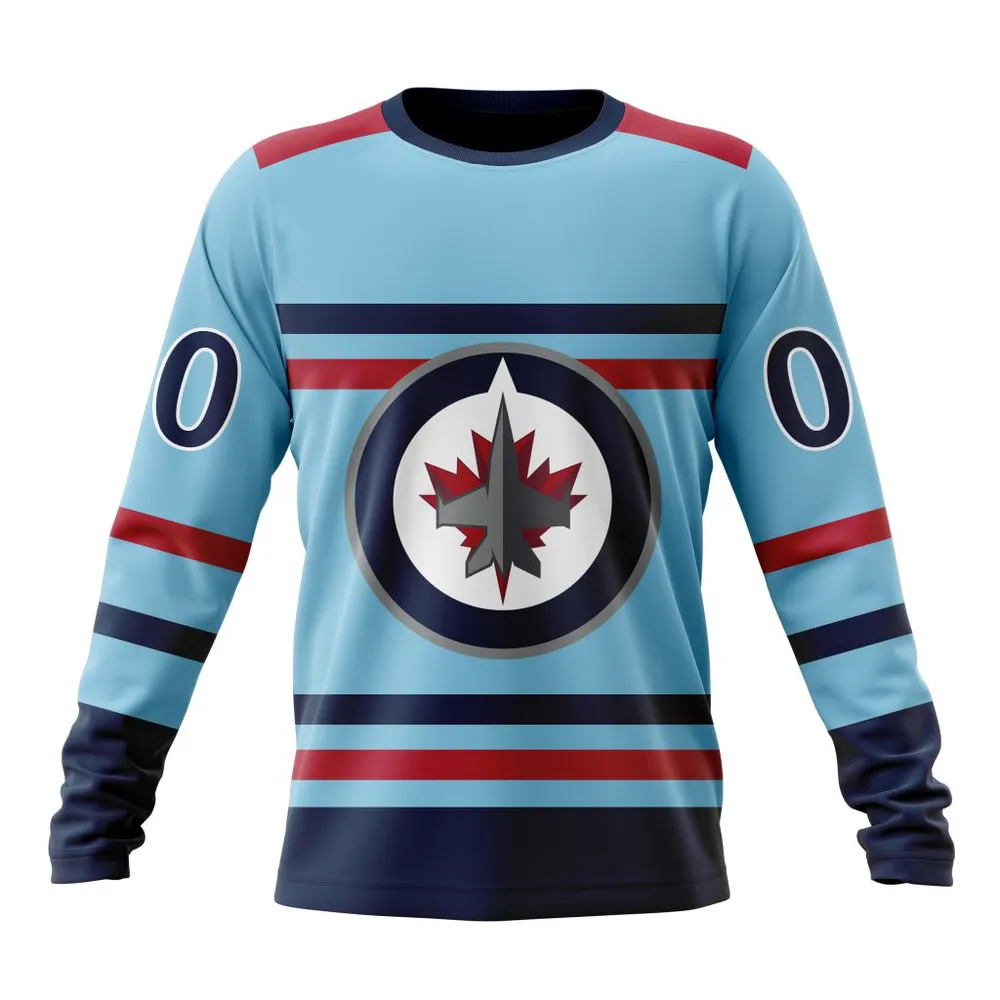 NHL Winnipeg Jets 1948 Rcaf Special Alternate Kits Long Sleeved Sweatshirt 