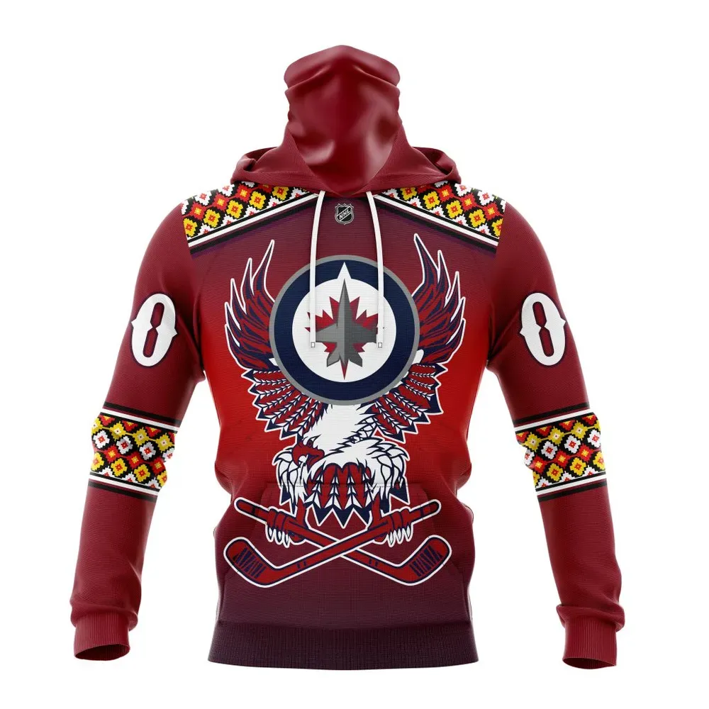 NHL Winnipeg Jets | Celebrate Indigenous Culture With Specialized Wasac Night V0122 Mask Hoodie