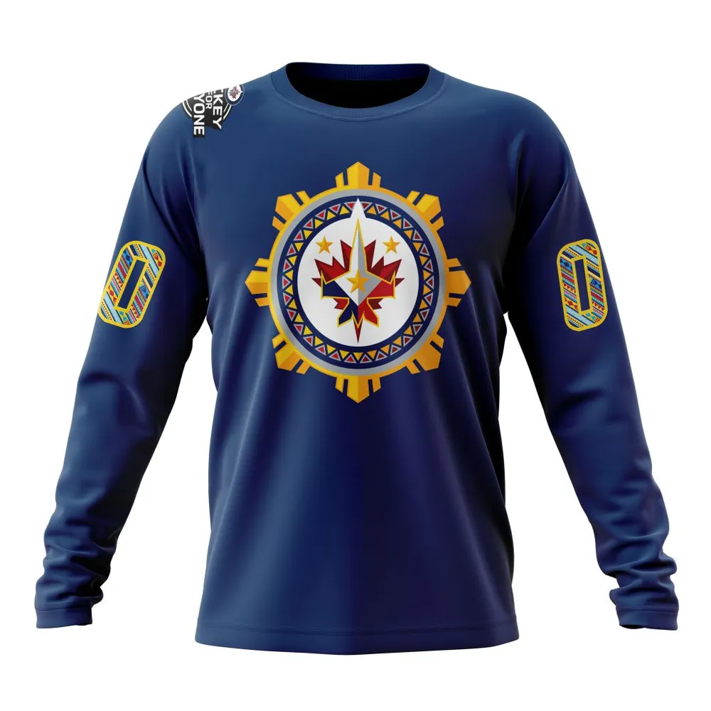 NHL Winnipeg Jets Filipino Heritage Long Sleeved Sweatshirt 