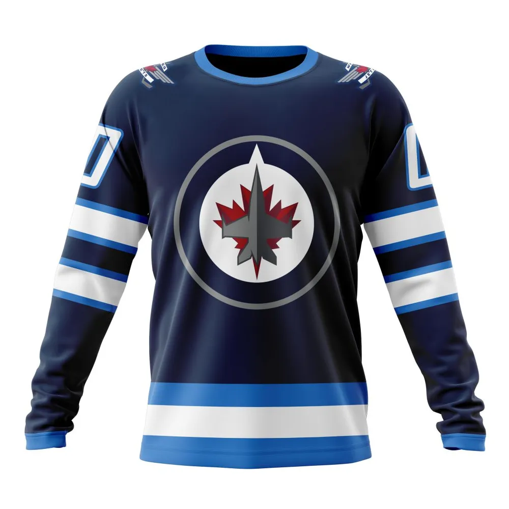 NHL Winnipeg Jets Home Kits Long Sleeved Sweatshirt 