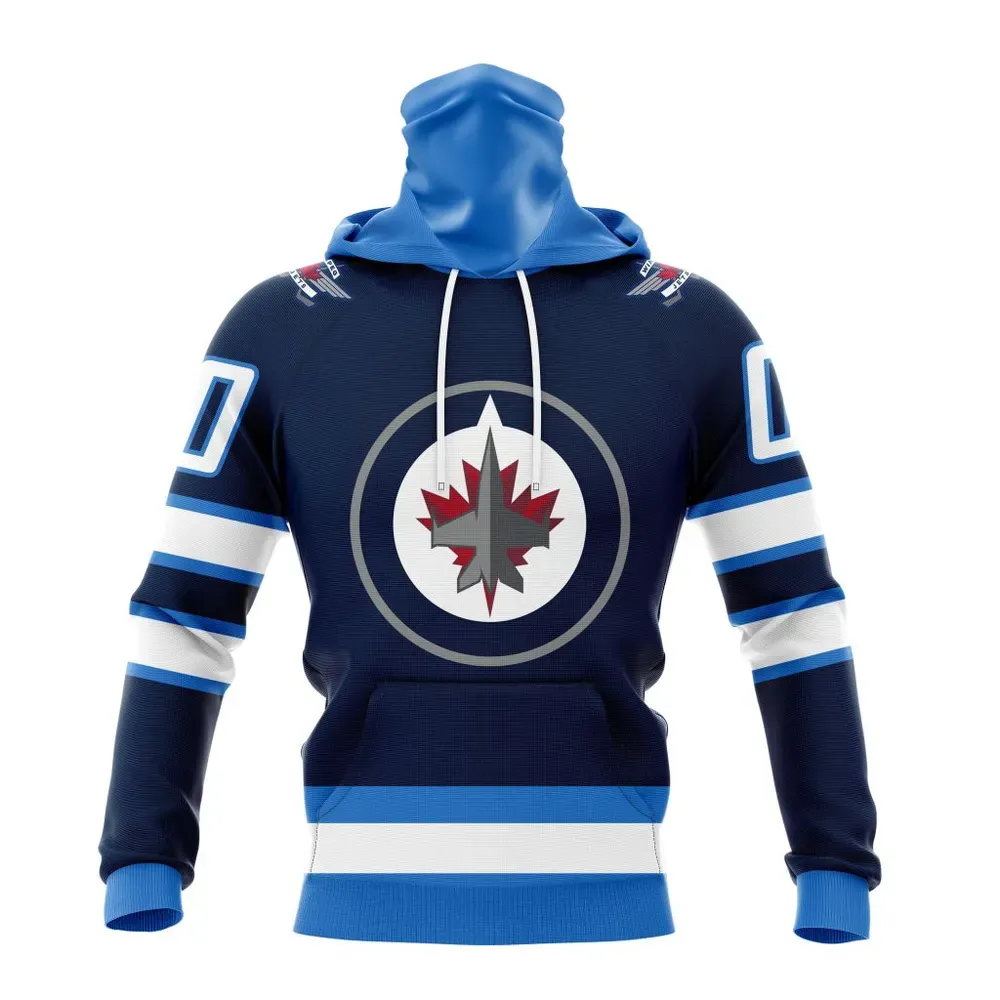 NHL Winnipeg Jets Home Kits Mask Hoodie