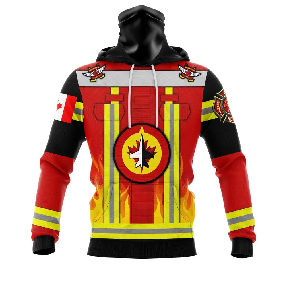 NHL Winnipeg Jets Honnor Firefighter Uniform V0622 Mask Hoodie