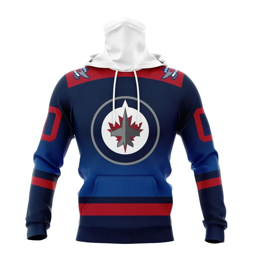 NHL Winnipeg Jets Personalize Gradient Series Concept St2301 Mask Hoodie