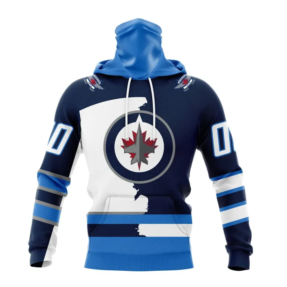 NHL Winnipeg Jets Personalize Home Mix Away Kits Mask Hoodie