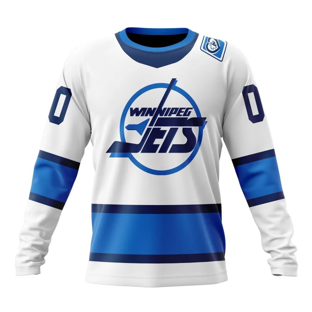 NHL Winnipeg Jets Reverse Retro Kits Long Sleeved Sweatshirt 