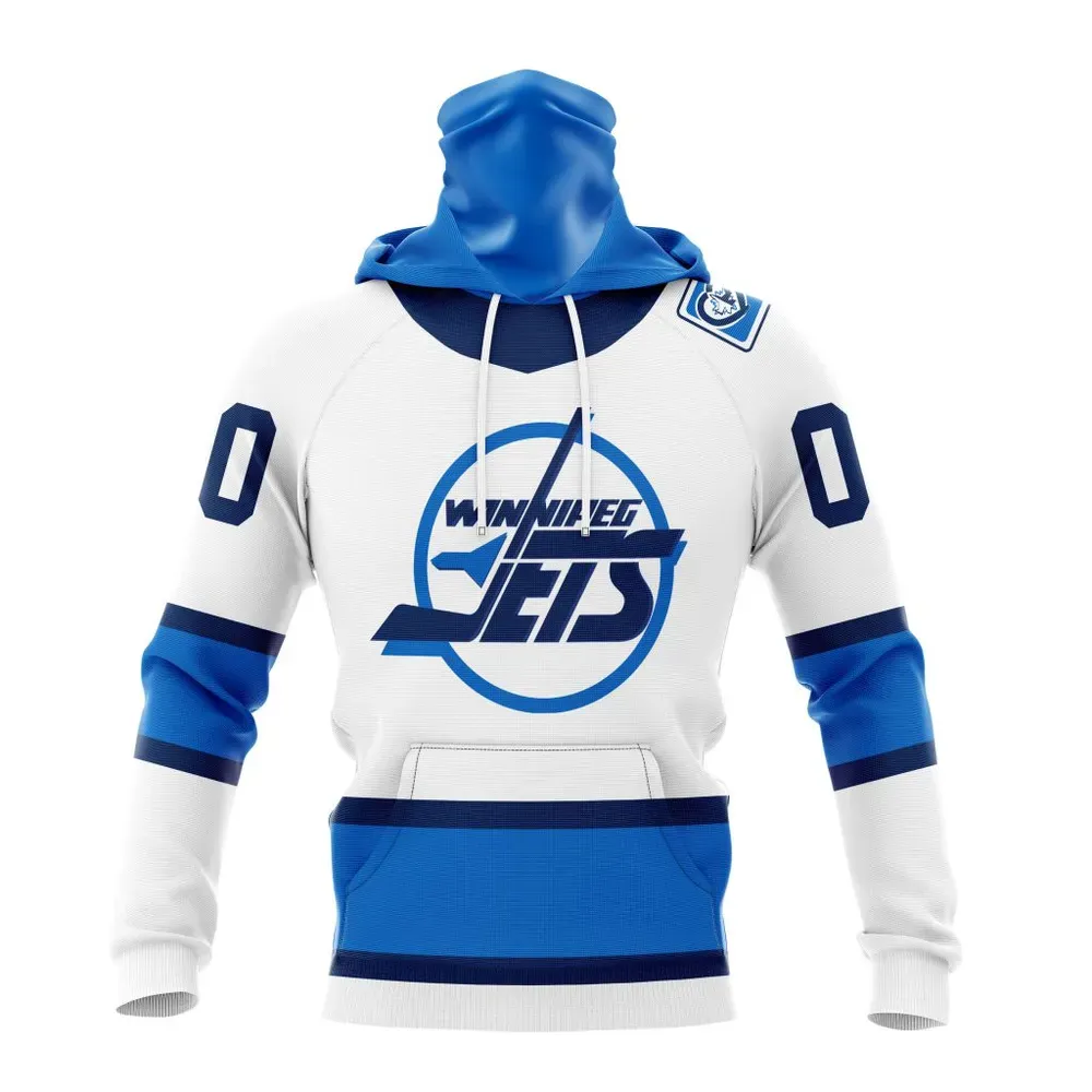 NHL Winnipeg Jets Reverse Retro Kits Mask Hoodie