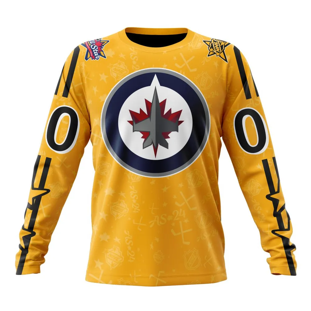 NHL Winnipeg Jets Special 2024 All-Star Game Design St2401 Long Sleeved Sweatshirt 