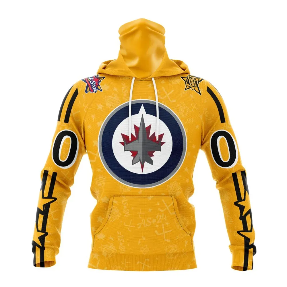 NHL Winnipeg Jets Special 2024 All-Star Game Design St2401 Mask Hoodie