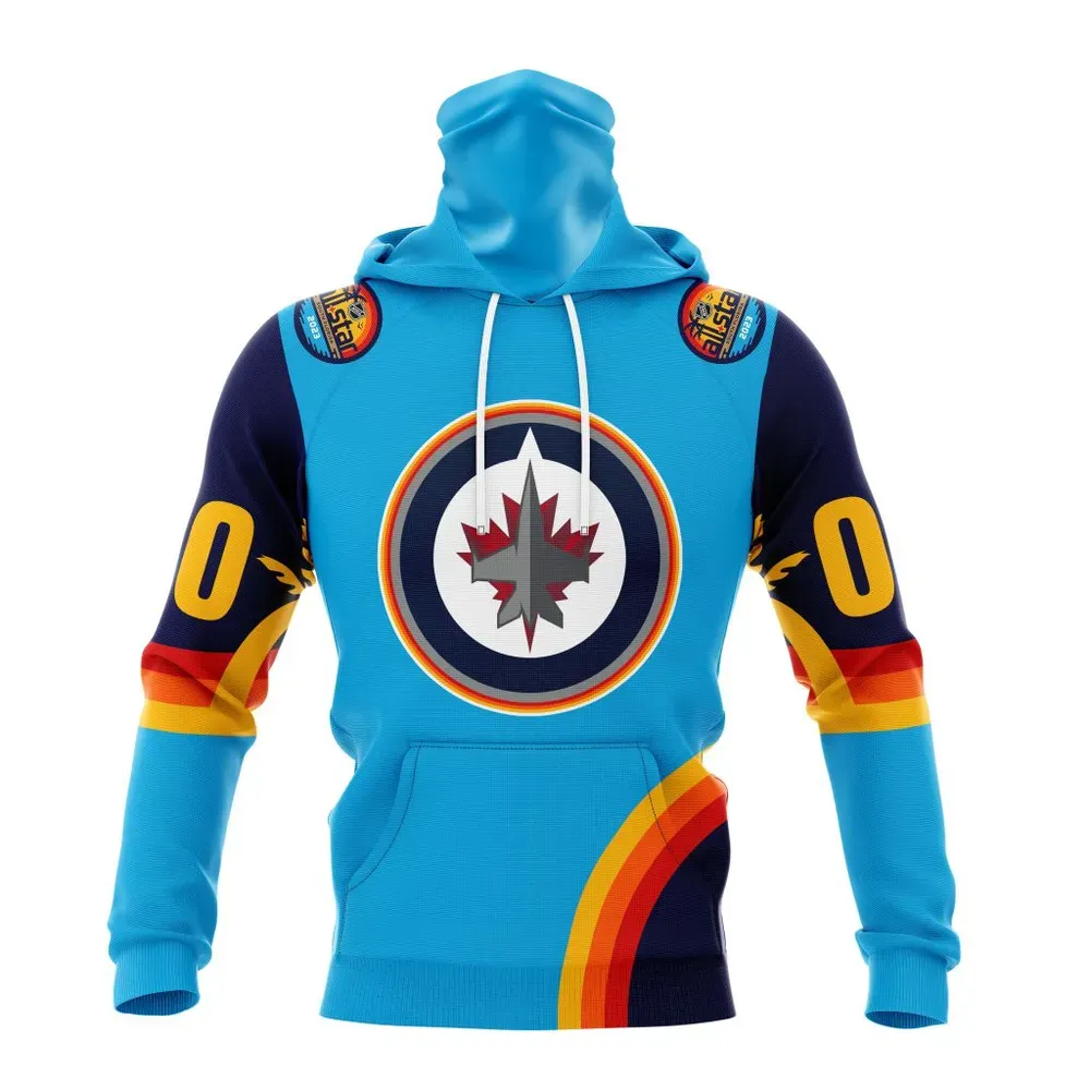 NHL Winnipeg Jets Special All-Star Game Design With Atlantic Ocean Mask Hoodie