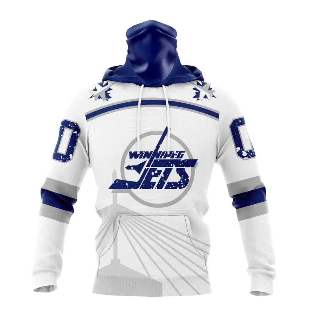 NHL Winnipeg Jets Special City Connect Design St2402 Mask Hoodie