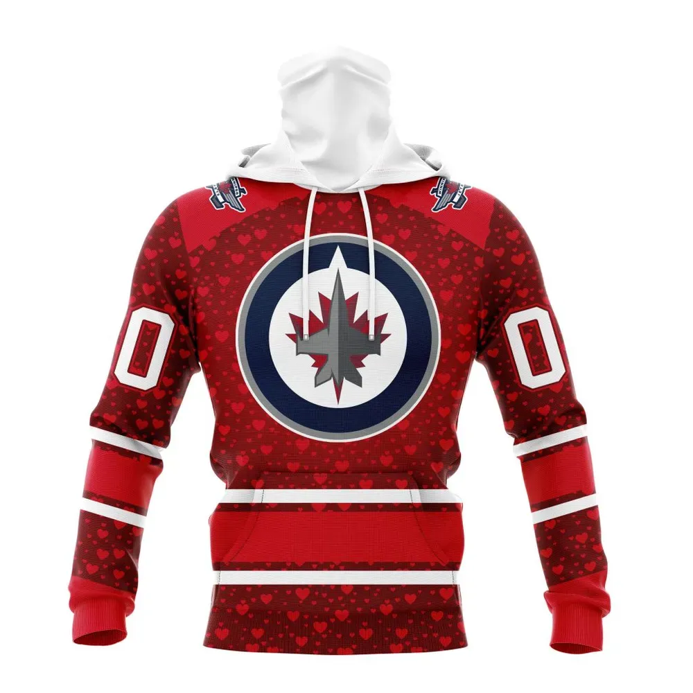 NHL Winnipeg Jets Special Gift For Valentines Day St2401 Mask Hoodie