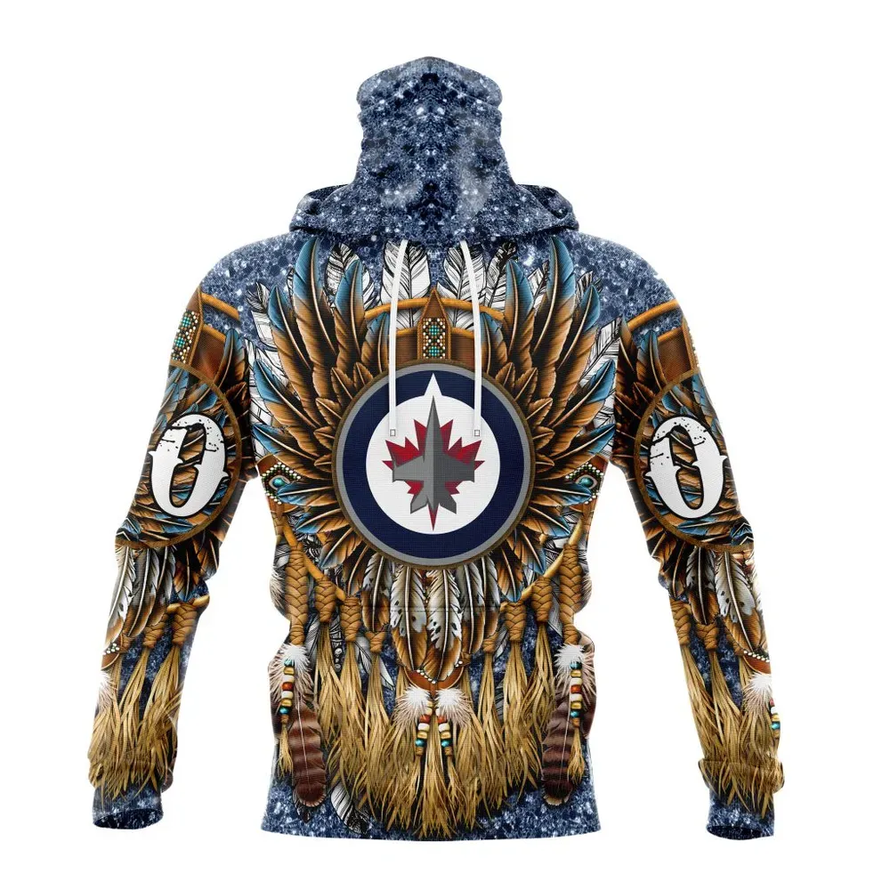 NHL Winnipeg Jets Special Native Costume Design St2201 Mask Hoodie