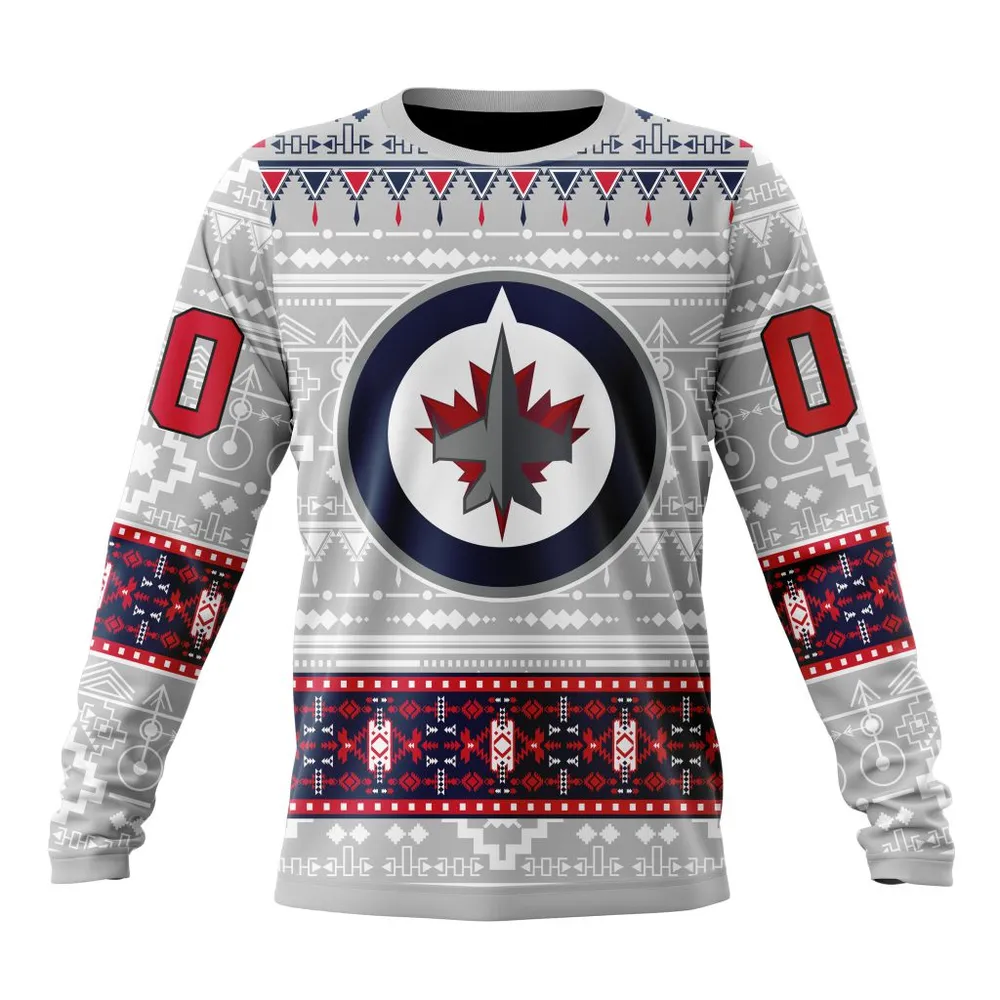 NHL Winnipeg Jets Special Native Design St2302 Long Sleeved Sweatshirt 