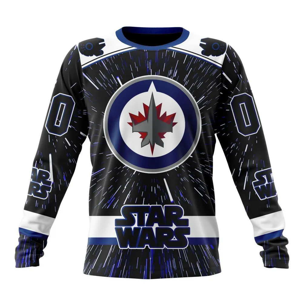 NHL Winnipeg Jets Special Star Wars Design St2303 Long Sleeved Sweatshirt 