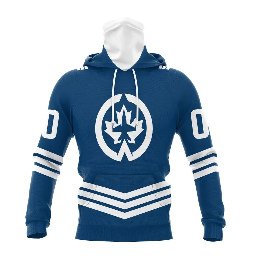 NHL Winnipeg Jets Special Two-Tone Design St2401 Mask Hoodie