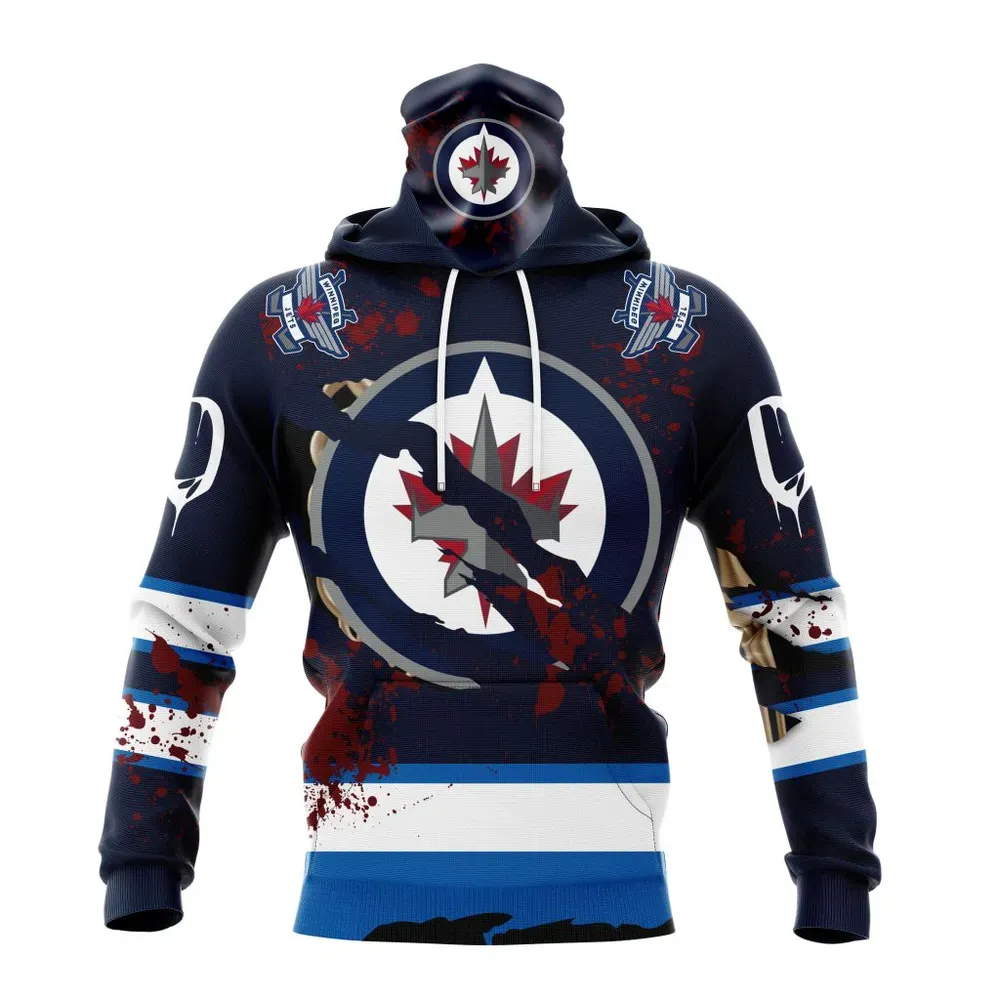 NHL Winnipeg Jets | Specialized Design Jersey With Your Ribs For Halloween Mask Hoodie