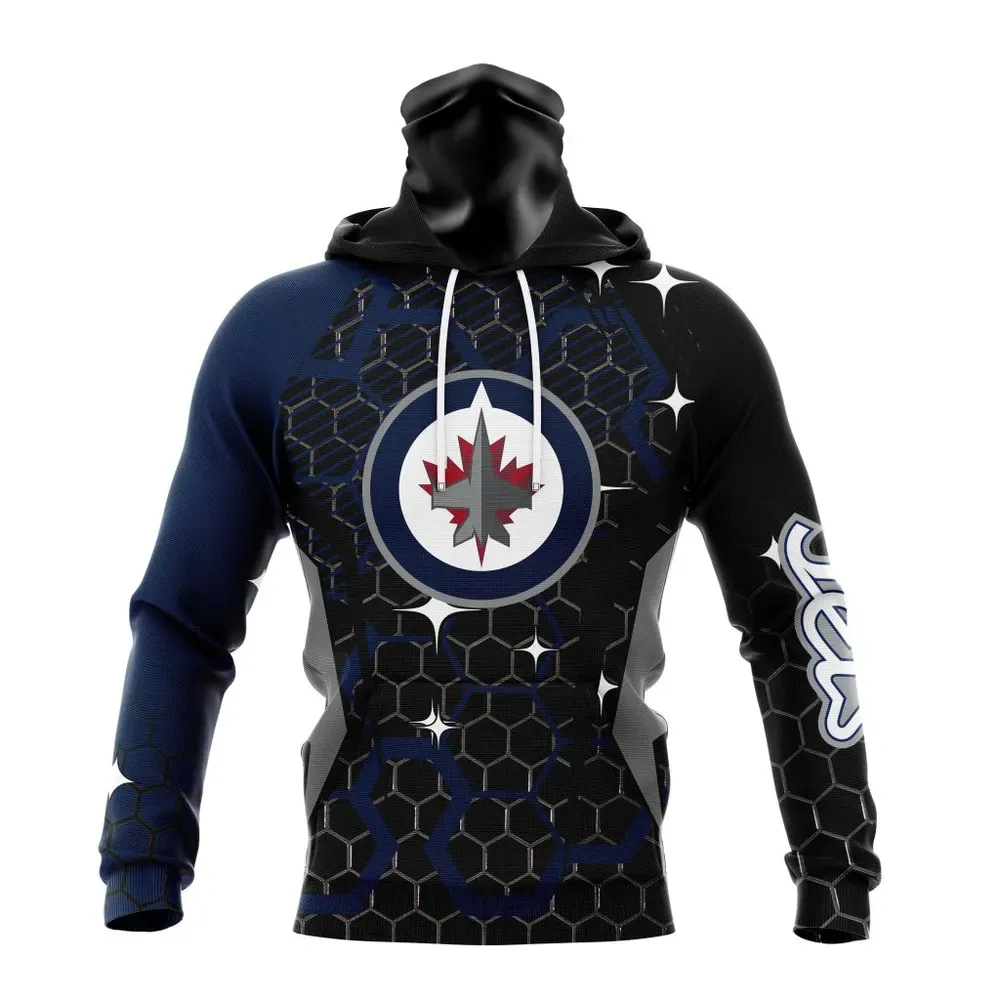 NHL Winnipeg Jets | Specialized Design With Motocross Syle V0222 Mask Hoodie