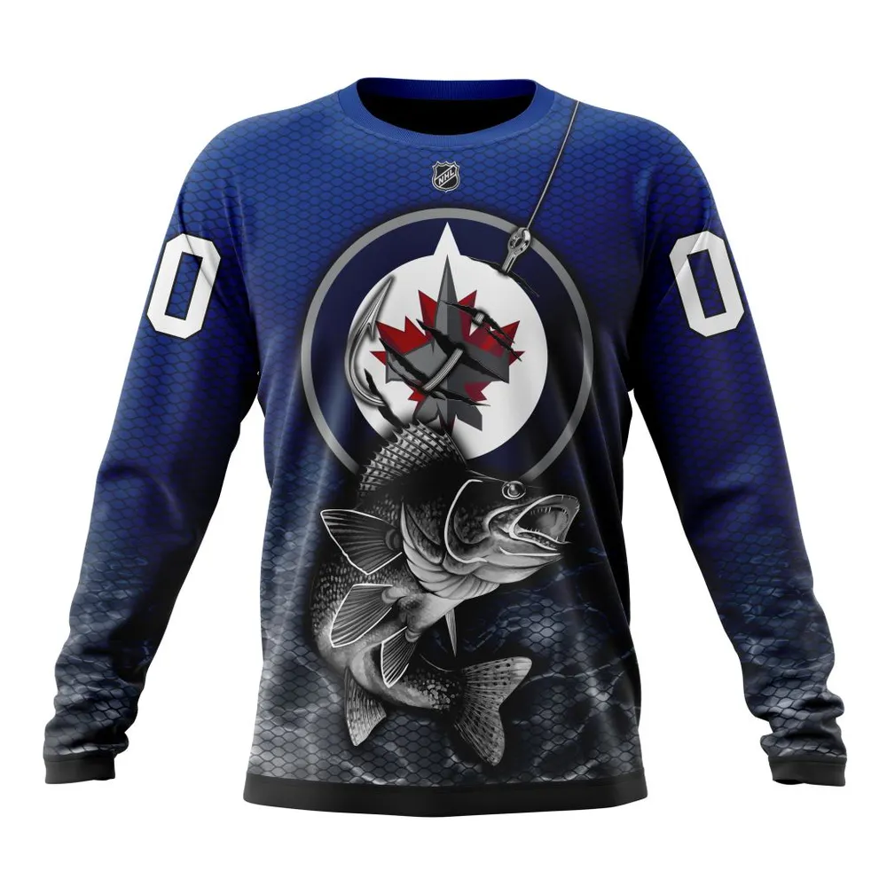 NHL Winnipeg Jets | Specialized Fishing Style St2201 Long Sleeved Sweatshirt 