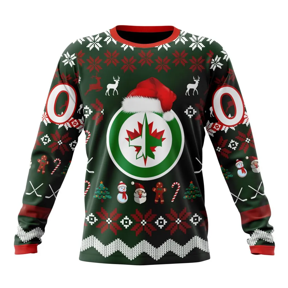 NHL Winnipeg Jets | Specialized Unisex Christmas Is Coming Long Sleeved Sweatshirt 