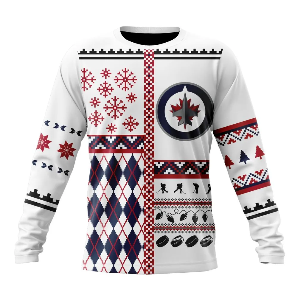 NHL Winnipeg Jets | Specialized Unisex Christmas Is Coming V01 Long Sleeved Sweatshirt 