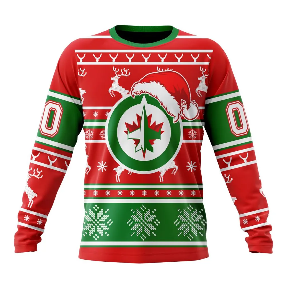 NHL Winnipeg Jets | Specialized Unisex Christmas Is Coming V02 Long Sleeved Sweatshirt 