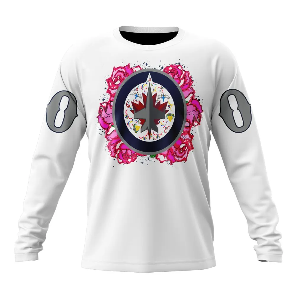 NHL Winnipeg Jets | Specialized Unisex Kits Dia De Muertos Long Sleeved Sweatshirt 