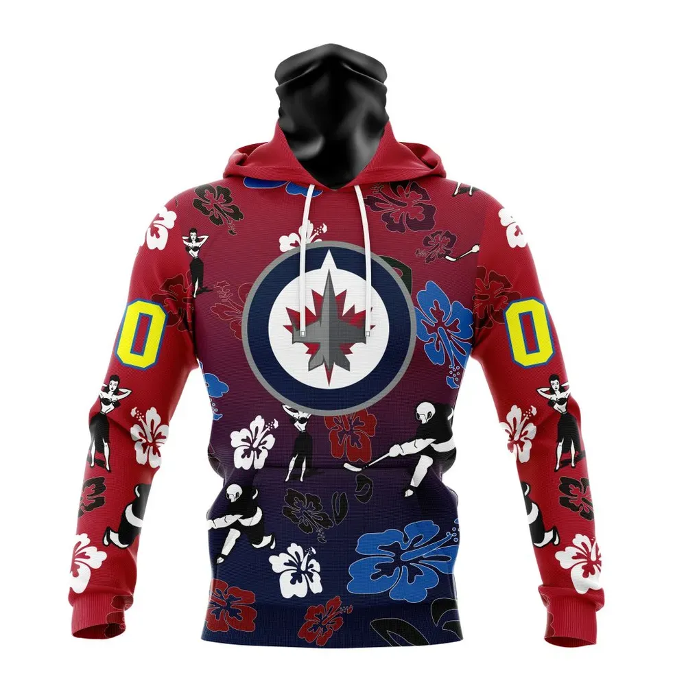 NHL Winnipeg Jets X Hawaii Specialized Design For Hawaiia V0122 Mask Hoodie