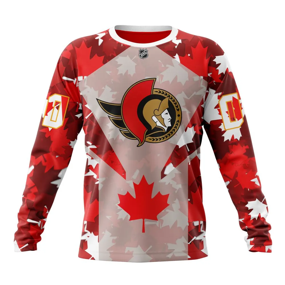 Ottawa Senators | Special Concept For Canada Day St2201 Long Sleeved Sweatshirt 