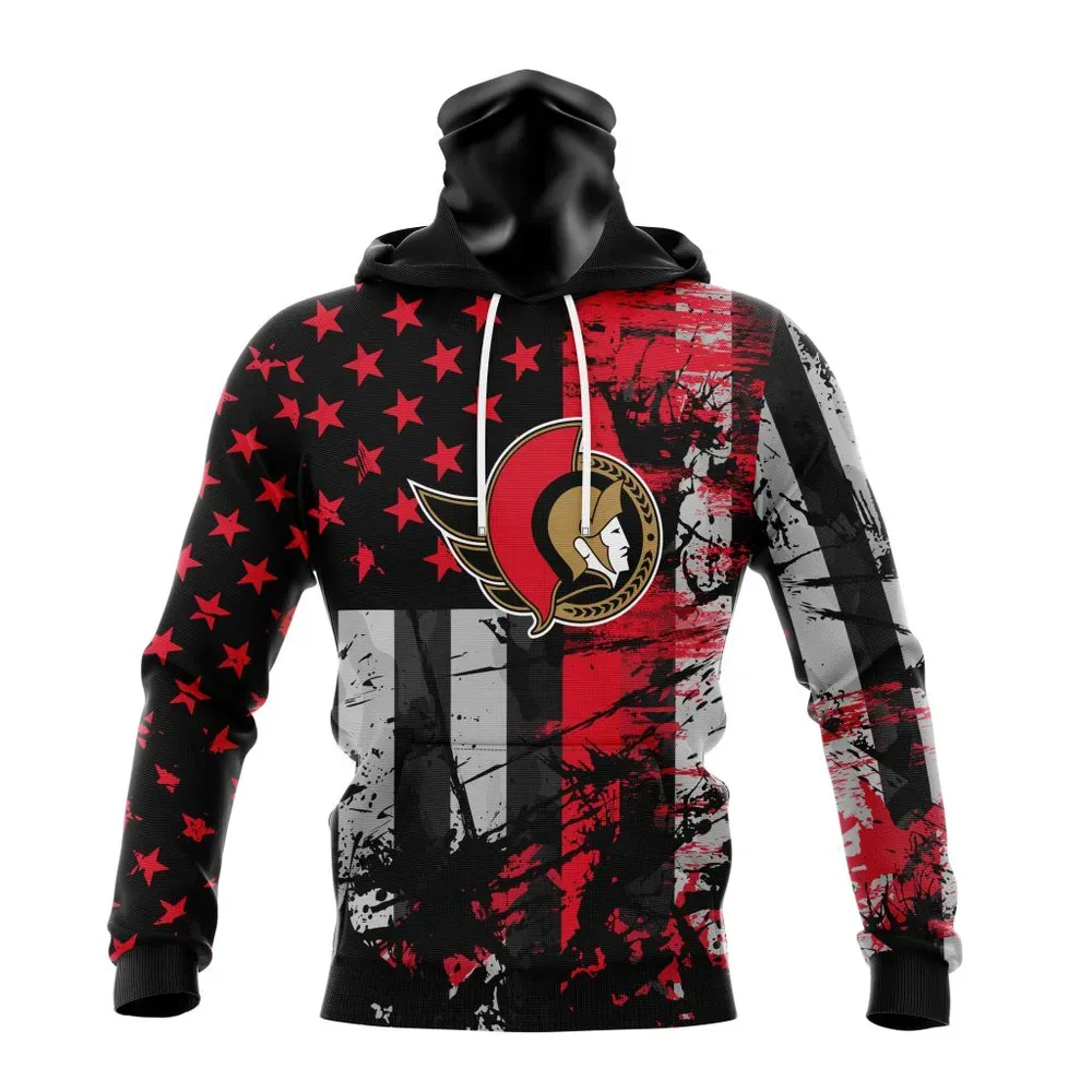 Ottawa Senators Specialized Jersey For America Mask Hoodie