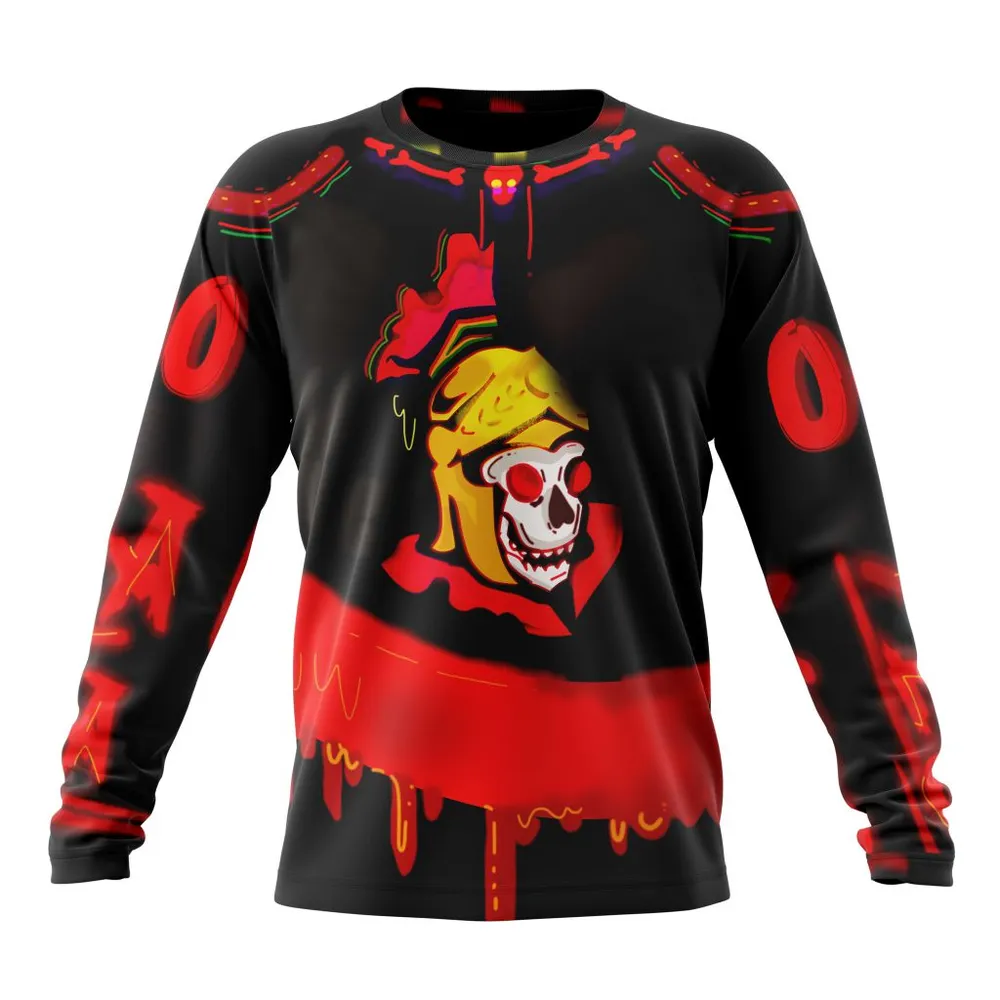 Ottawa Senators Specialized Jersey For Halloween Night Long Sleeved Sweatshirt 