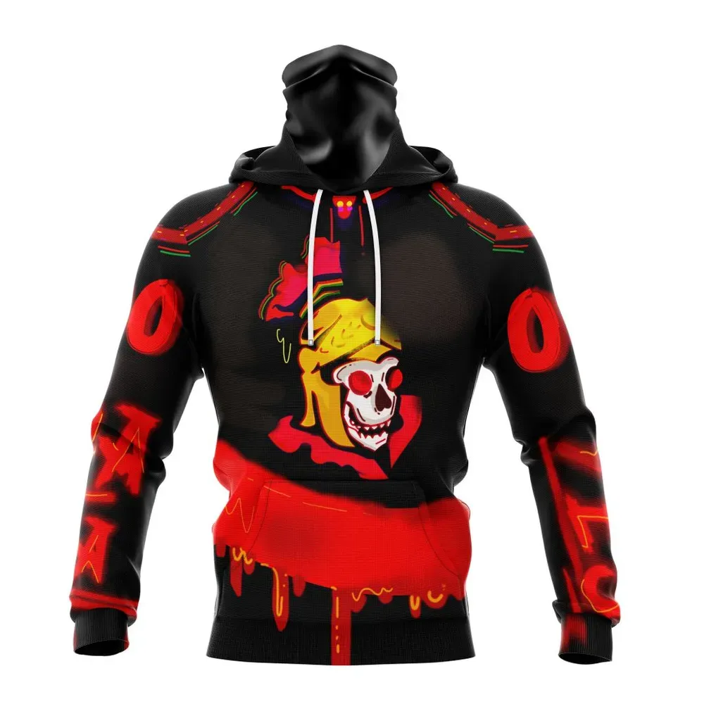 Ottawa Senators Specialized Jersey For Halloween Night Mask Hoodie