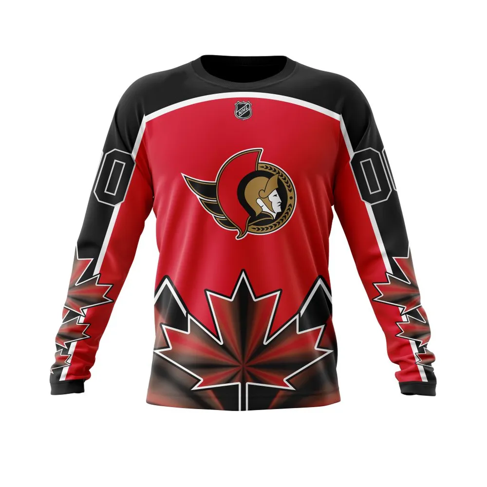 Ottawa Senators | With Beloved Canada Maple Leafs V0122 Long Sleeved Sweatshirt 