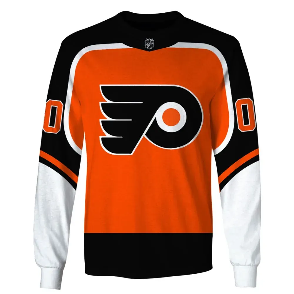 Philadelphia Flyers Reverse Retro Jerseys Customize Your Name & Number Hot Sale 3D Printed Mask Hoodie