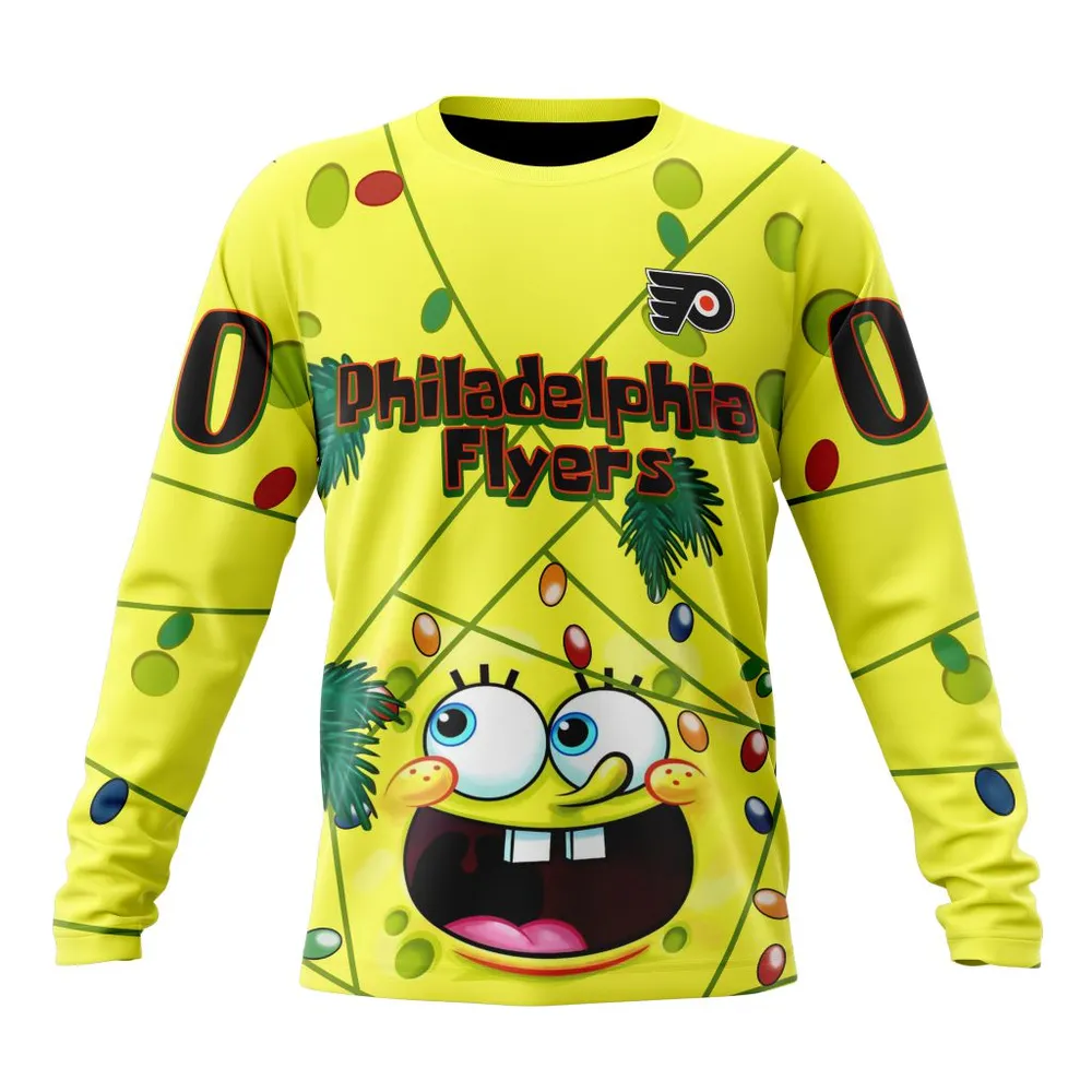 Philadelphia Flyers | Specialized Jersey With Spongebob V0122 Long Sleeved Sweatshirt 