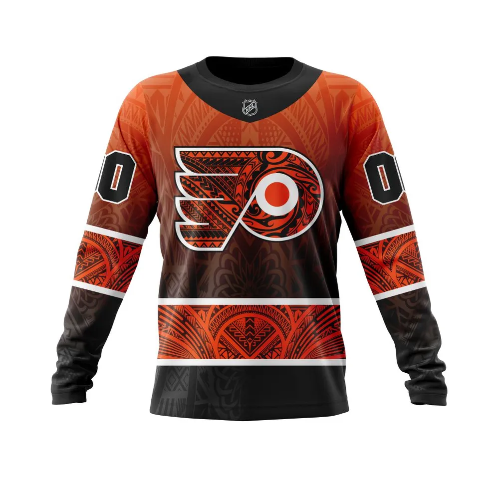 Philadelphia Flyers | Specialized Native With Samoa Culture V0222 Long Sleeved Sweatshirt 