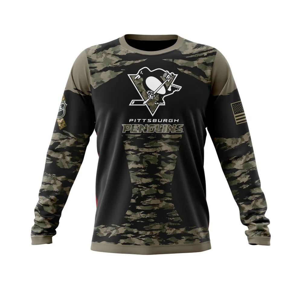 Pittsburgh Penguins | Honors Veterans And Military Members Long Sleeved Sweatshirt 