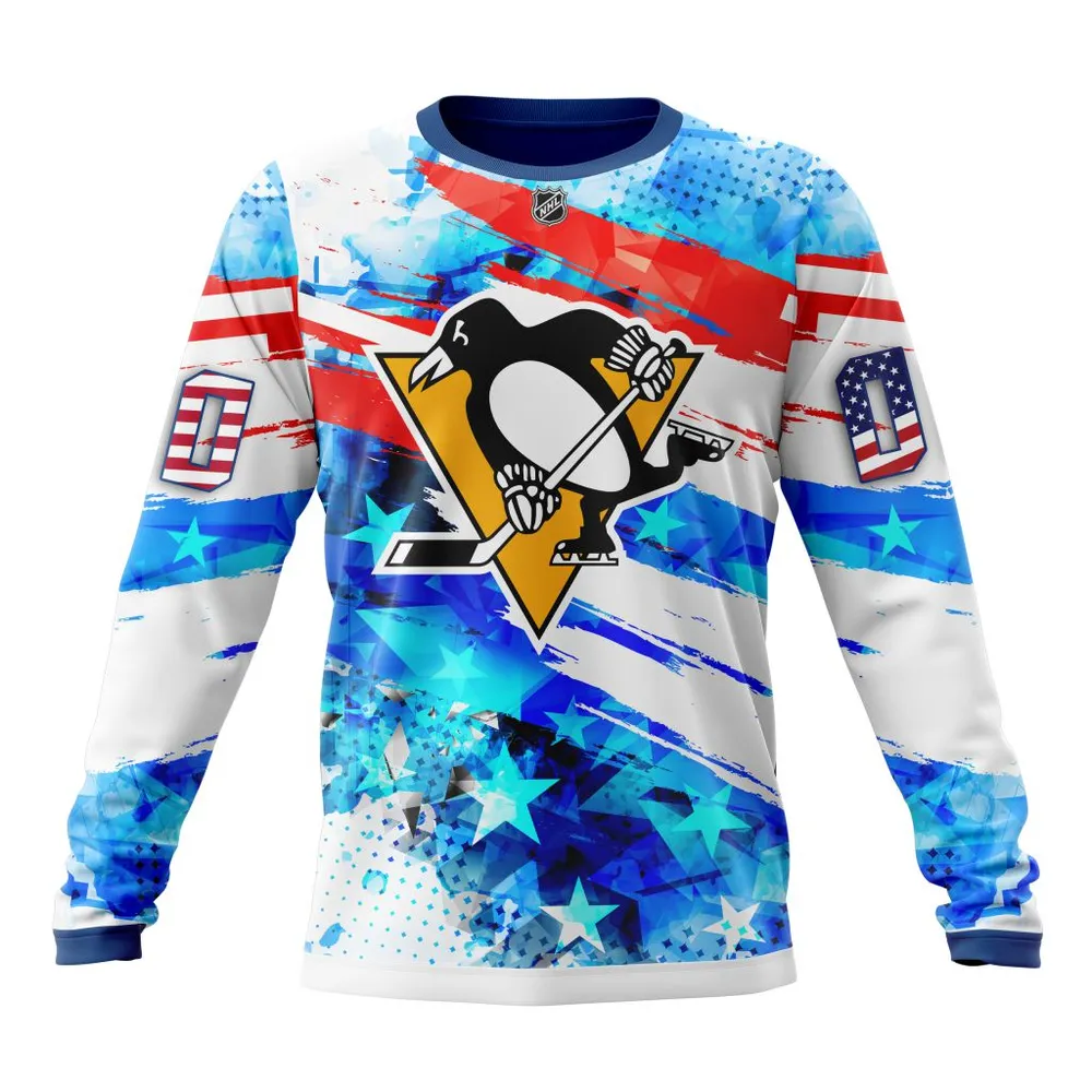 Pittsburgh Penguins | Special Concept For Independence Day St2201 Long Sleeved Sweatshirt 