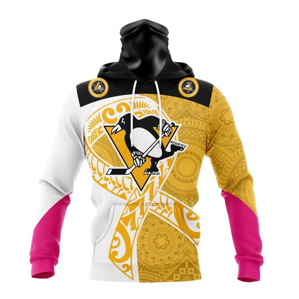 Pittsburgh Penguins | Specialized Samoa Fights Cancer Jersey Mask Hoodie