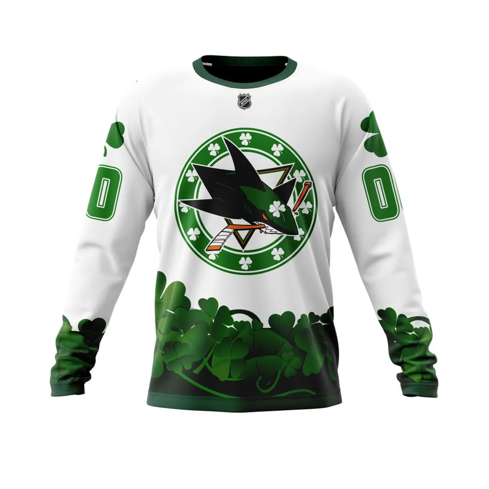 San Jose Sharks | Happy St.Patrick Days Jersey V0522 Long Sleeved Sweatshirt 