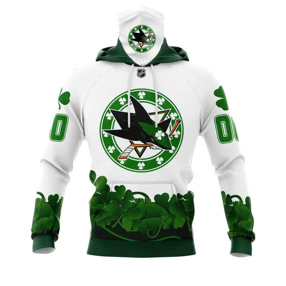 San Jose Sharks | Happy St.Patrick Days Jersey V0522 Mask Hoodie