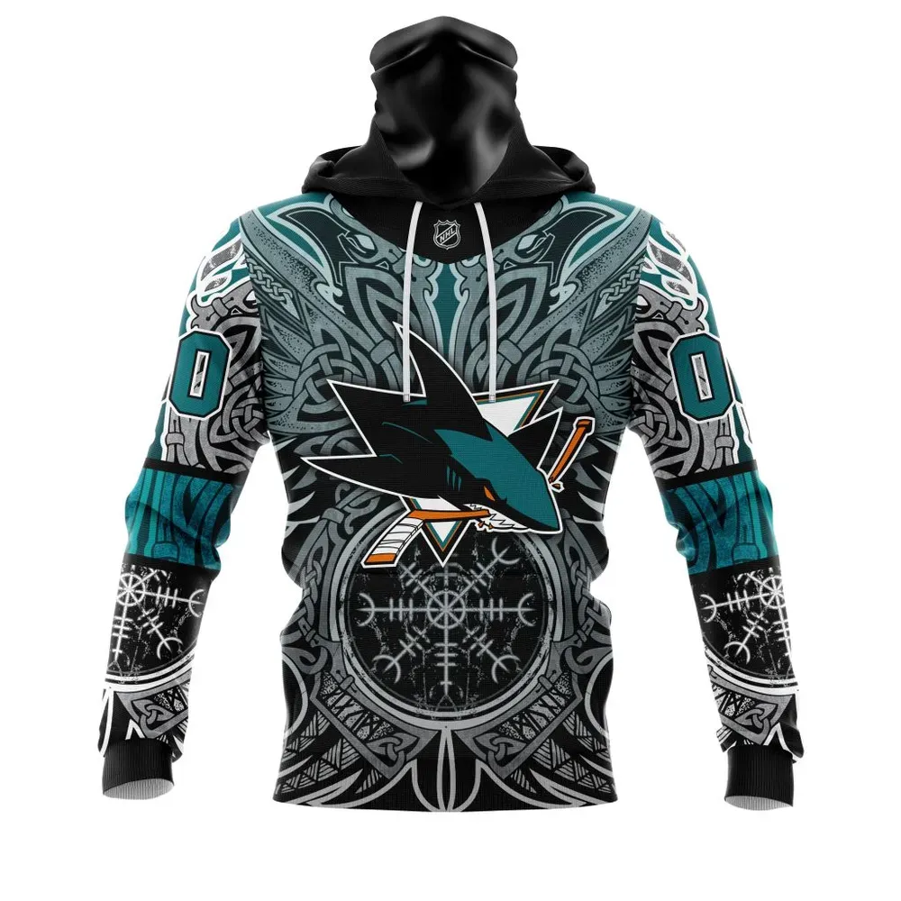 San Jose Sharks | Specialized Norse Viking Symbols St2201 Mask Hoodie