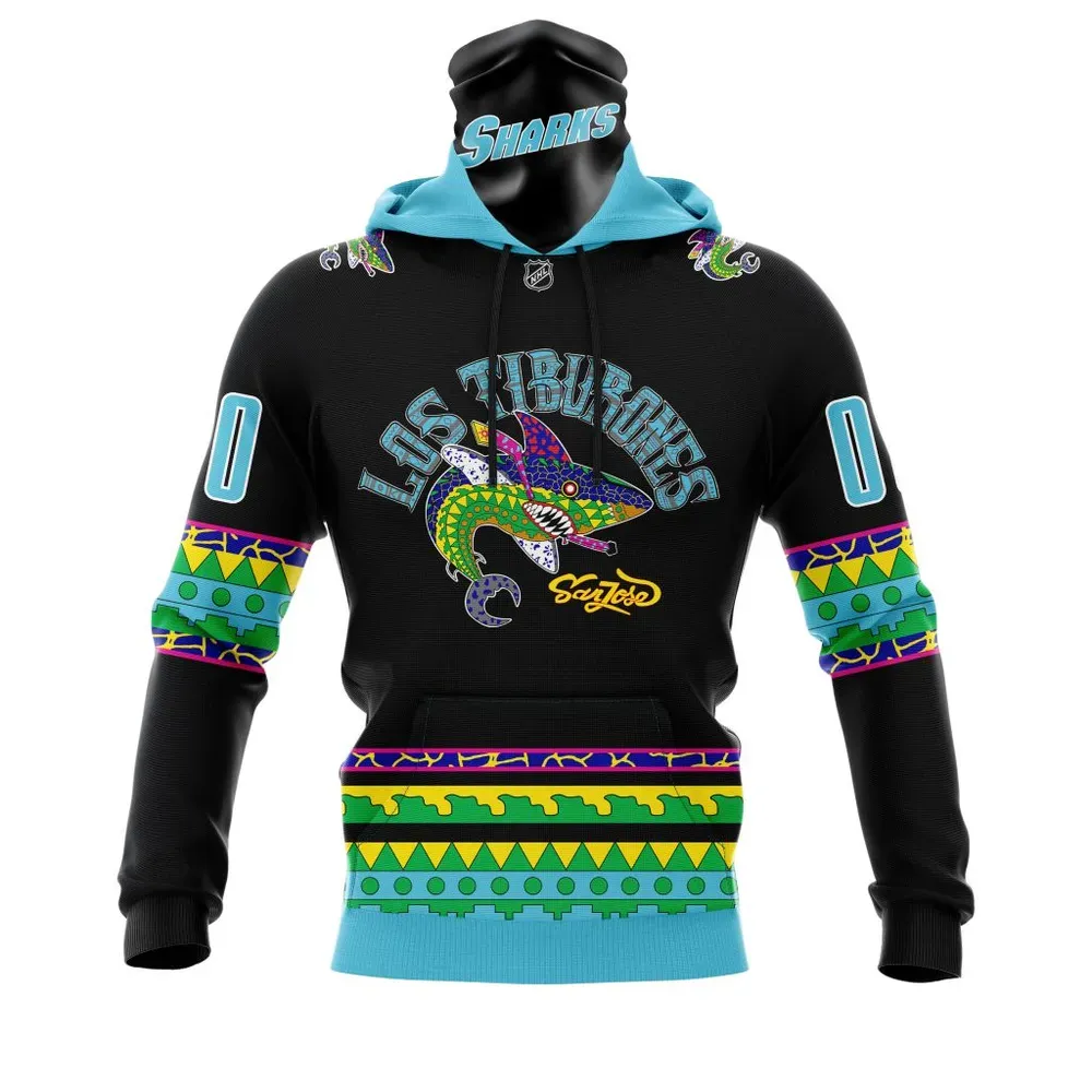 San Jose Sharks | With Specialized Logo Concepts Kits Mask Hoodie