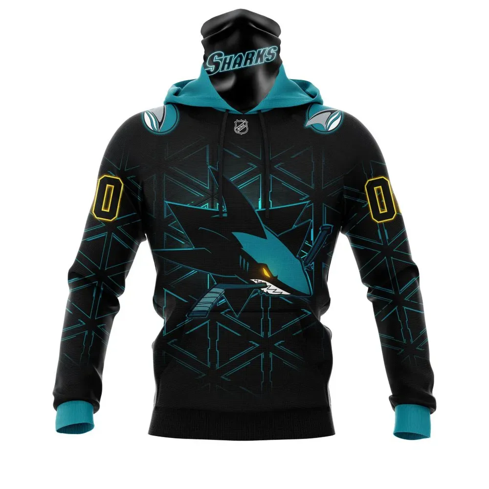 San Jose Sharks | With Specialized Logo Concepts Kits Mask Hoodie